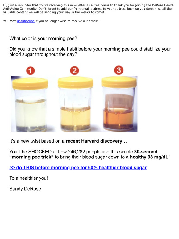 DeRose Health do THIS before morning pee for 60 healthier blood sugar