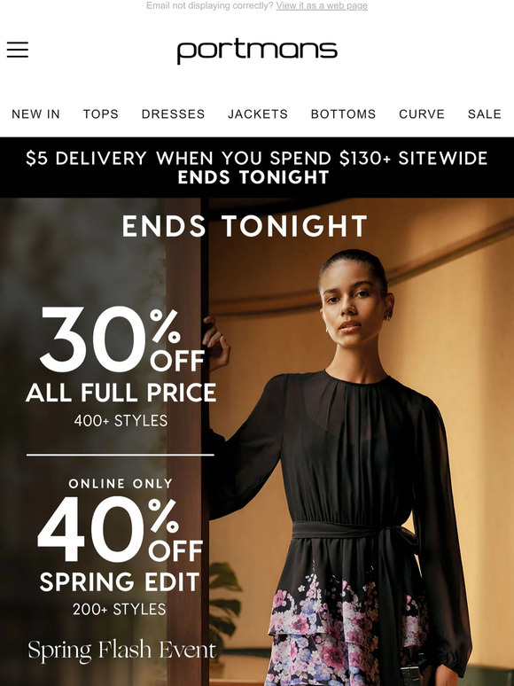 Final Day To Shop 30% Off All Full Price | Ends Tonight