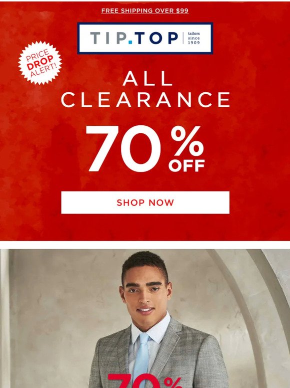 Now Or Never: 70% Off ALL Clearance