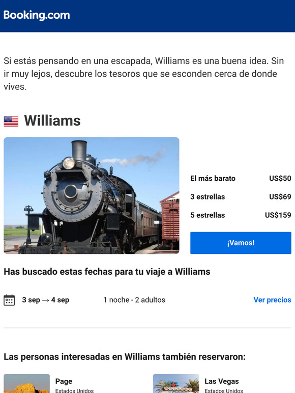 Ofertas en Williams desde US$50 para tus fechas