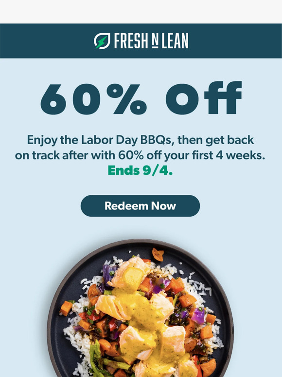 Your next 4 weeks of meals - 60% OFF!💥