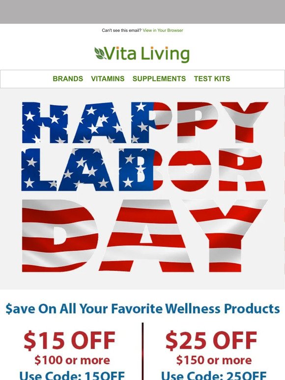 Labor Day Weekend Sale! Save Up To $25 Sitewide
