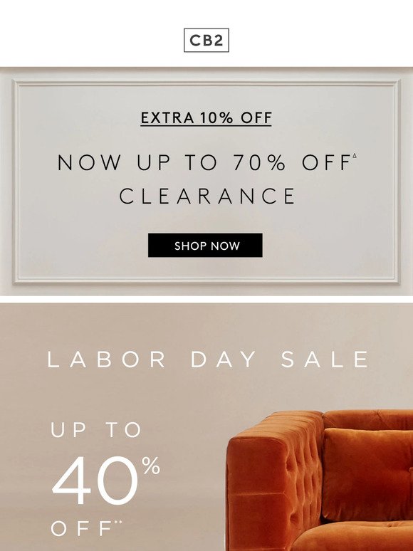 UP TO 40% OFF ALL WEEKEND LONG