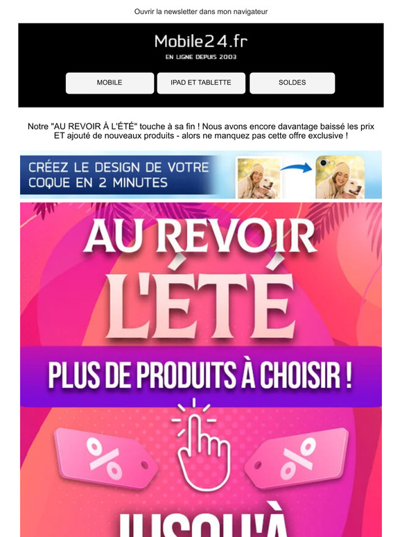 Jusqu'à 80% de RÉDUCTION se termine lundi !