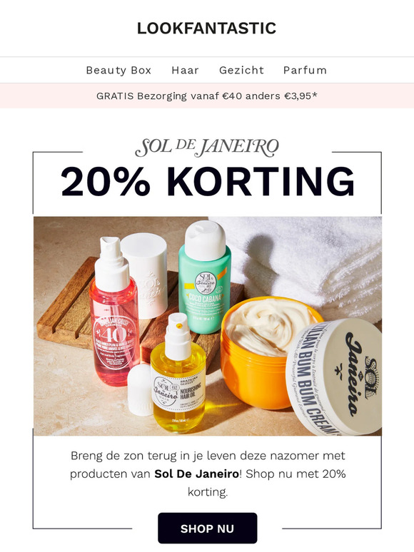 Sol de Janeiro: 20% korting