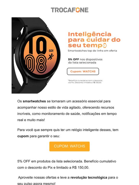 SALDÃO de smartwatches com CUPOM! ⌚🤑