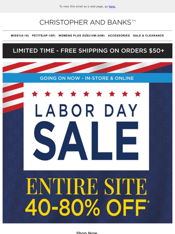 40-80% OFF the Entire Site