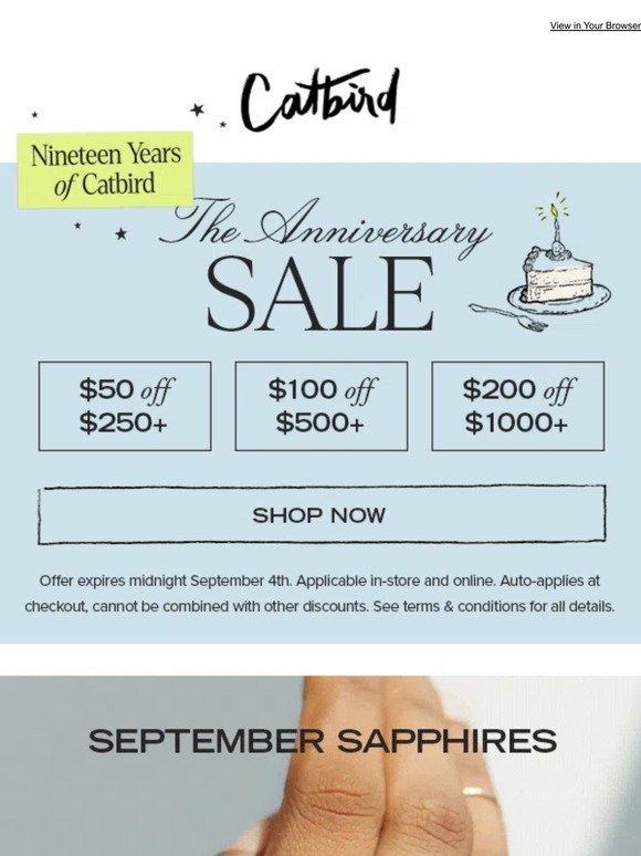 Anniversary sale is ON!