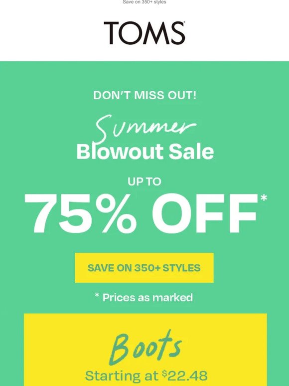 Up To 75% Off – Best Prices of the Season!