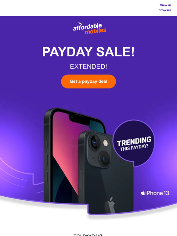 PAYDAY SALE EXTENDED 🤑