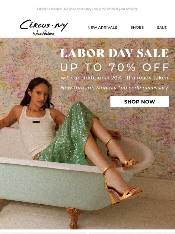 Up to 70% Off Sale Heels for Labor Day Weekend