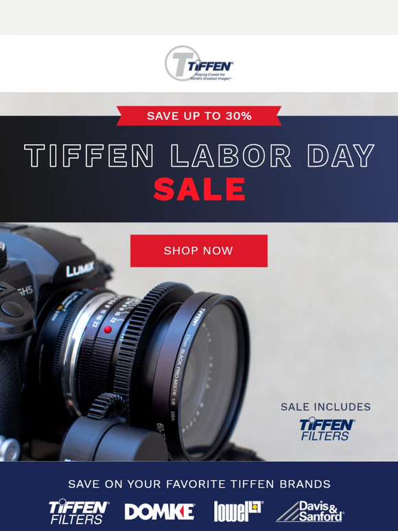 Up to 20% OFF Select Tiffen Filters!