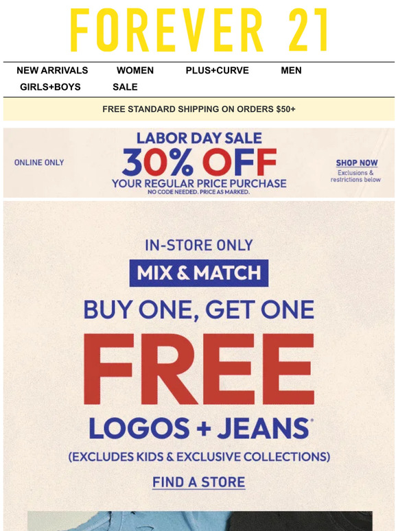 BOGO FREE graphic tees & jeans