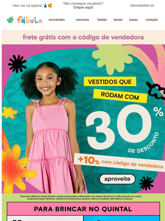 Vestidos que rodam com 30%