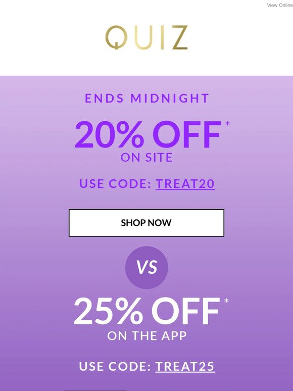 20% off or 25% off... you decide 💜
