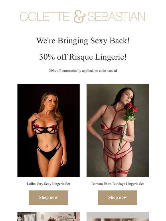 Get 30% Off Risque Lingerie: Limited Time Offer!