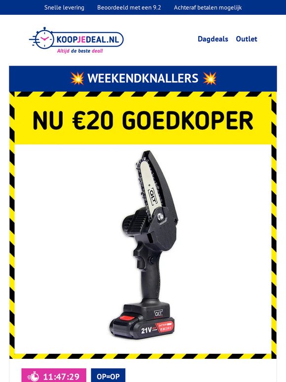 Mini Kettingzaag Met 50% Korting! Alleen Vandaag Rekenen We Bodemprijzen! 👇👇