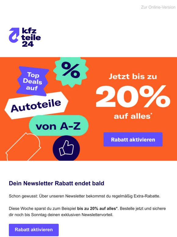 Bis zu 20% – verpasse nicht deinen Rabatt