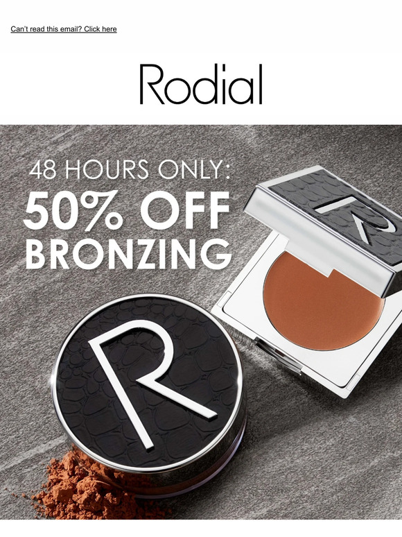 50% off bronzers starts NOW