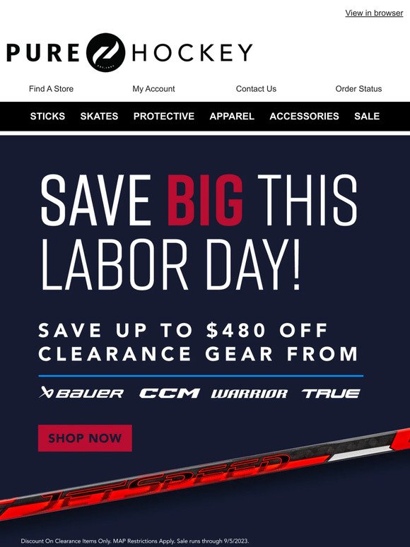 Want To Save BIG On Select Bauer, CCM, Warrior & TRUE Gear? Shop With The Code: LDSAVE20 Now!