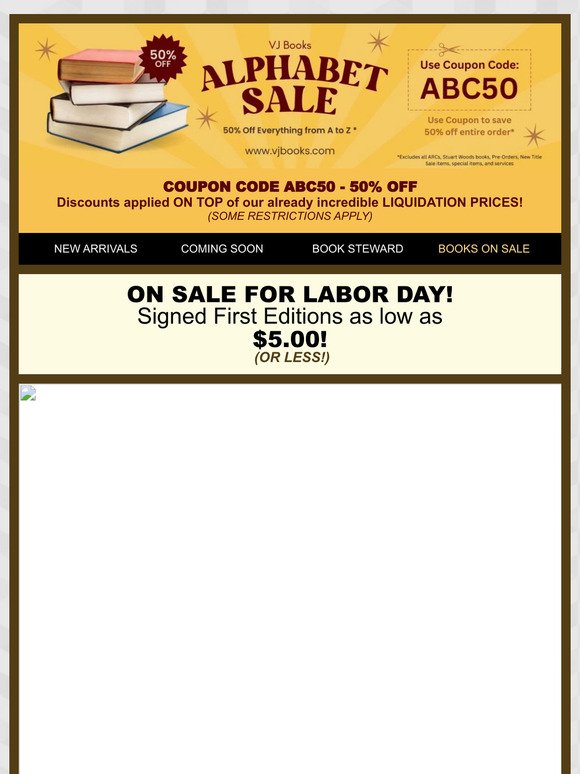 AMAZING DEALS FOR LABOR DAY - New signed titles as low as $5!