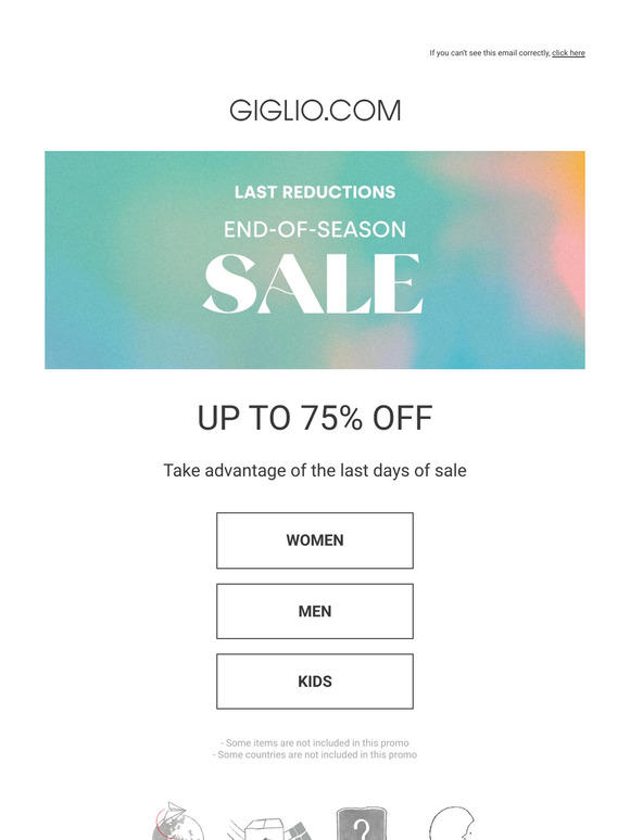 Final sale up to 75% off