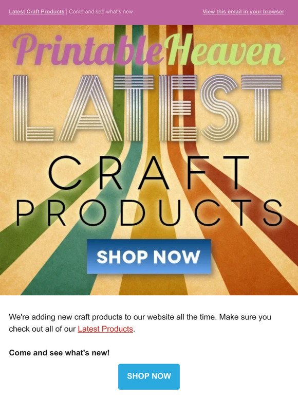 New Craft Products this week | Come and see what's new