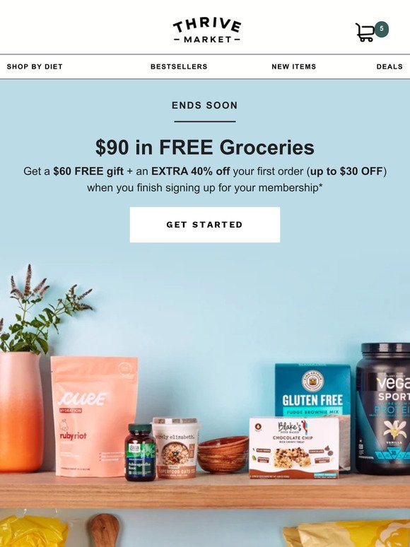 🎁 Our gift to you: $90 in FREE groceries