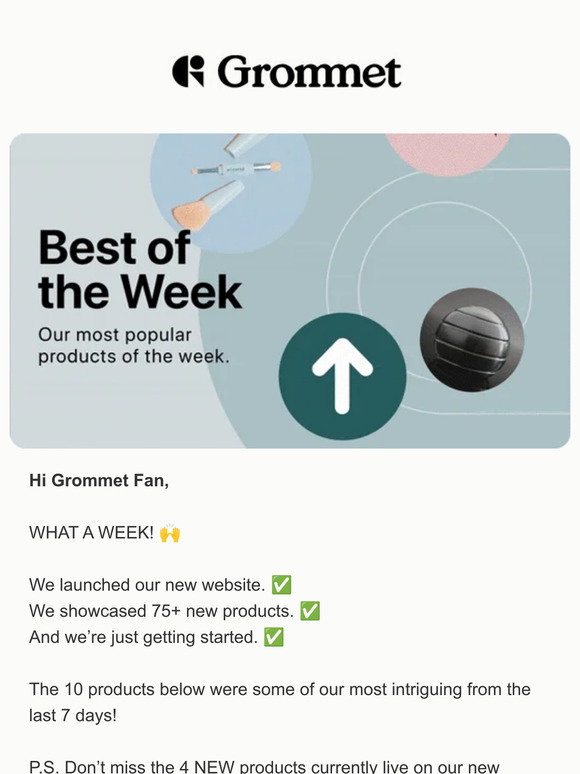 The Grommet ⭐ 10 Top Products of the Week (including 4 new website