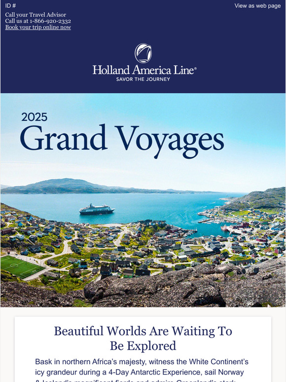 Holland America Line See The World 2025 Grand Voyages Milled C@2x