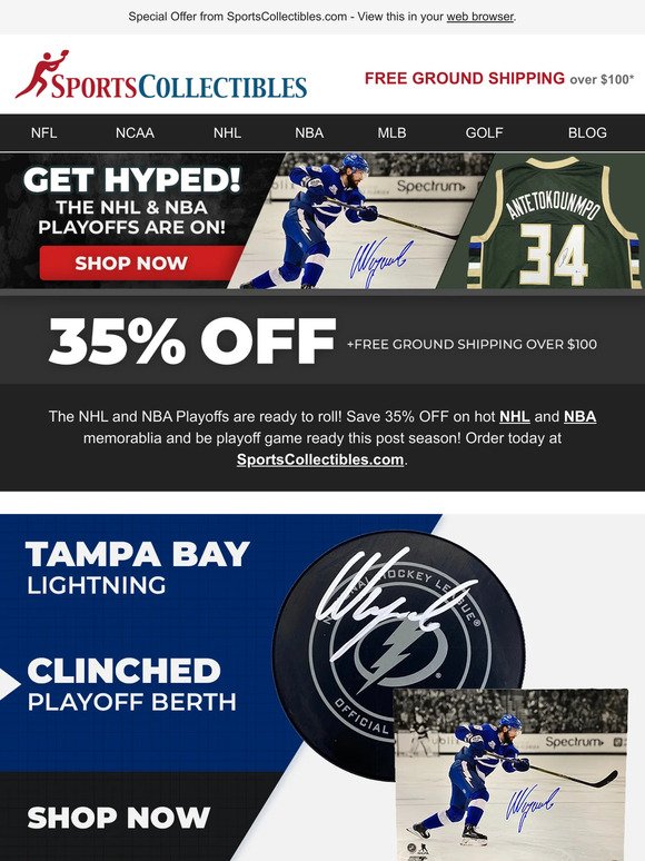 Get Hyped and Save Big Sitewide – Playoffs Are On!