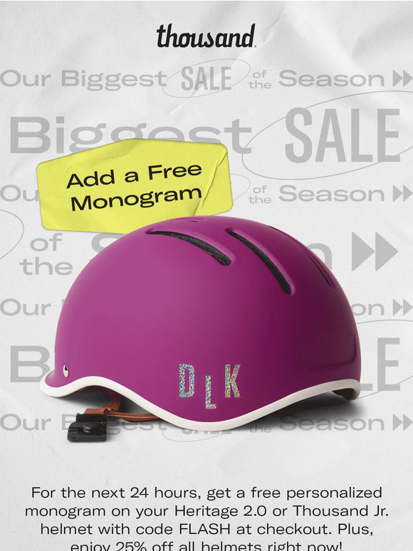 Thousand discount helmet monogram