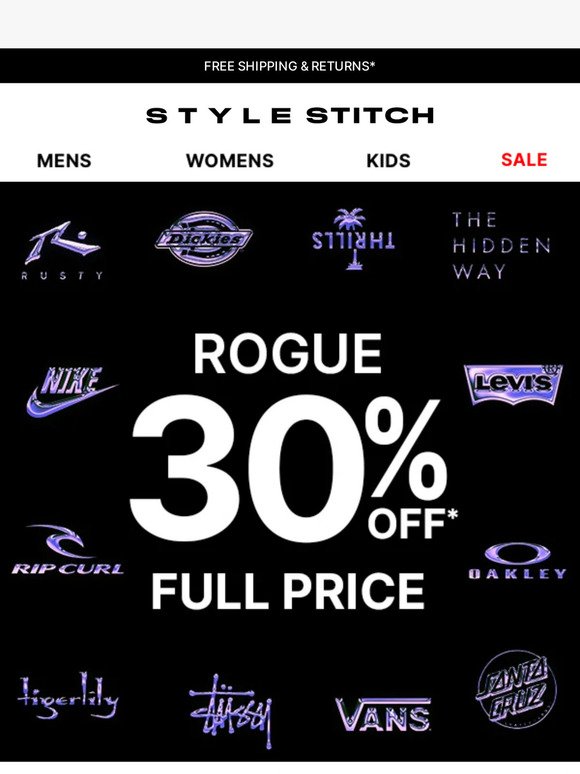 ROGUE 30% OFF FULL PRICE* 🔥