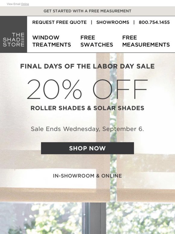 Labor Day Sale Ends Wednesday