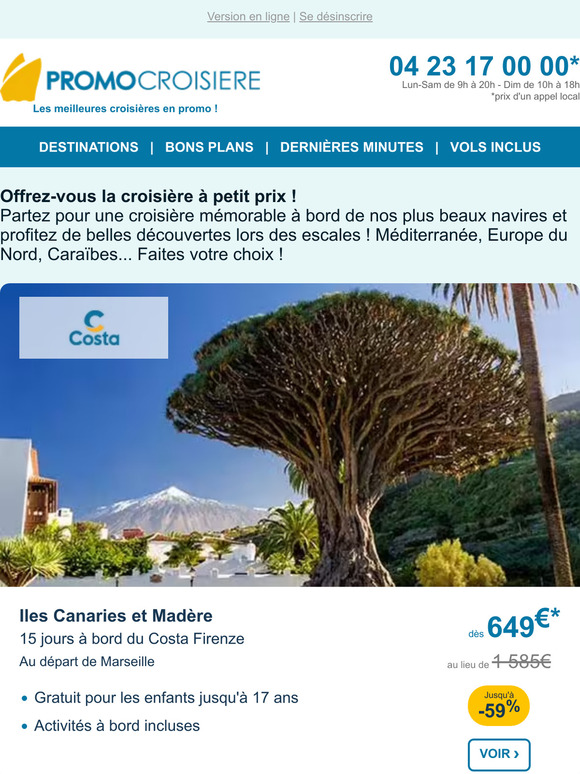 ✨Waouh ! Nos plus belles croisières jusqu'à -50%
