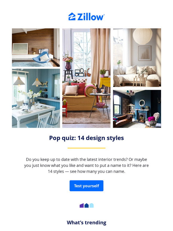 Zillow: Quiz: Can you name these interior styles? | Milled