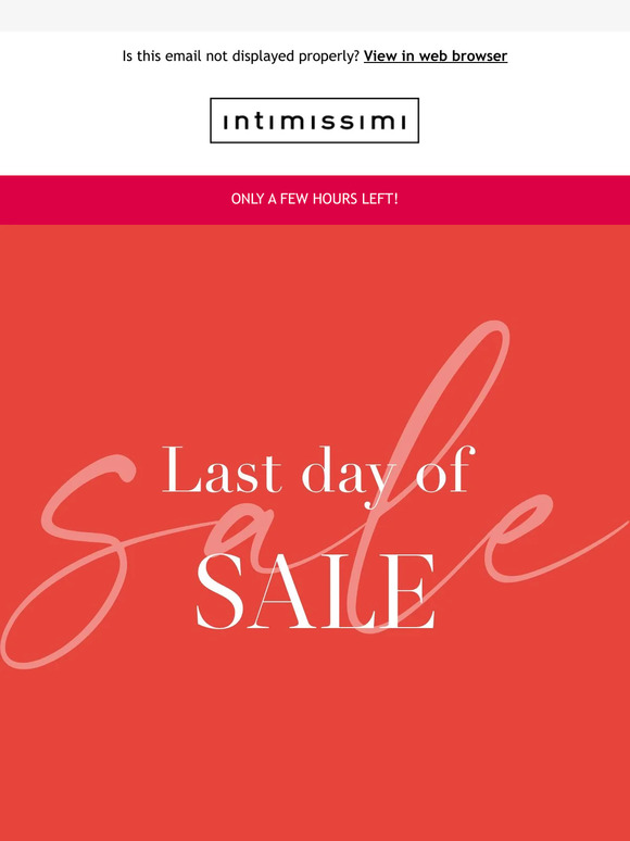 Last day of SALE: LAST CHANCE!