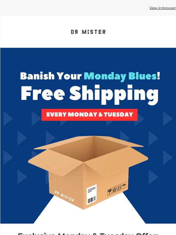 🤩 Free Shipping Promo Code! Banish Your Monday Blues!