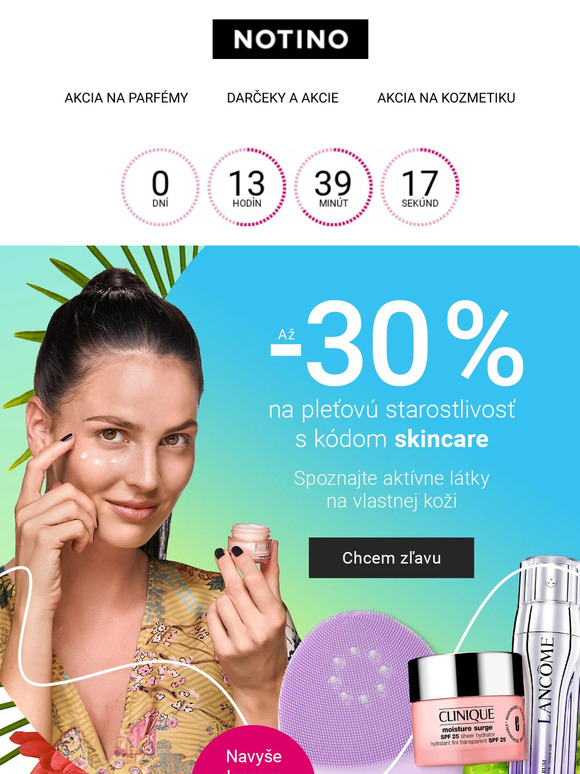 🌟Až 30 % zľava na pleťovú starostlivosť už pomaly vyhasína.