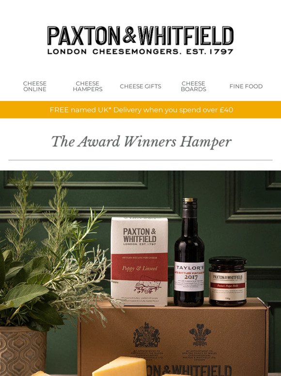 Discover The Award Winners Hamper from Paxtons🧀