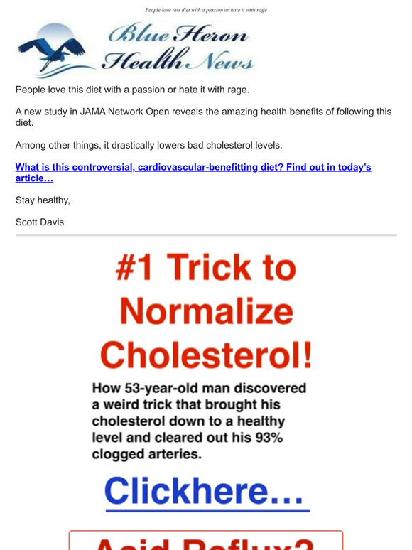 Cut Cholesterol Using Controversial Diet