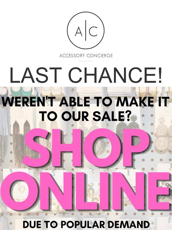 LAST CHANCE to shop the $5 sale!