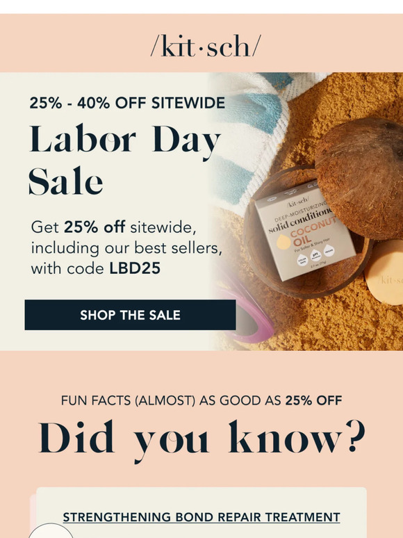 Get 25% Off Kitsch's Best Sellers This Labor Day 😍