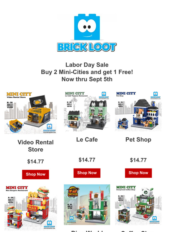 Labor Day Sale! Buy 2 Mini-Cities get 1 Free