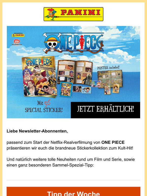 Panini: One Piece: Neue Sticker und viel Spaß zu Film und Serie | Milled