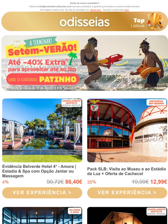 Os ➕ Vendidos: SLB, Magic Spa by Pestana...