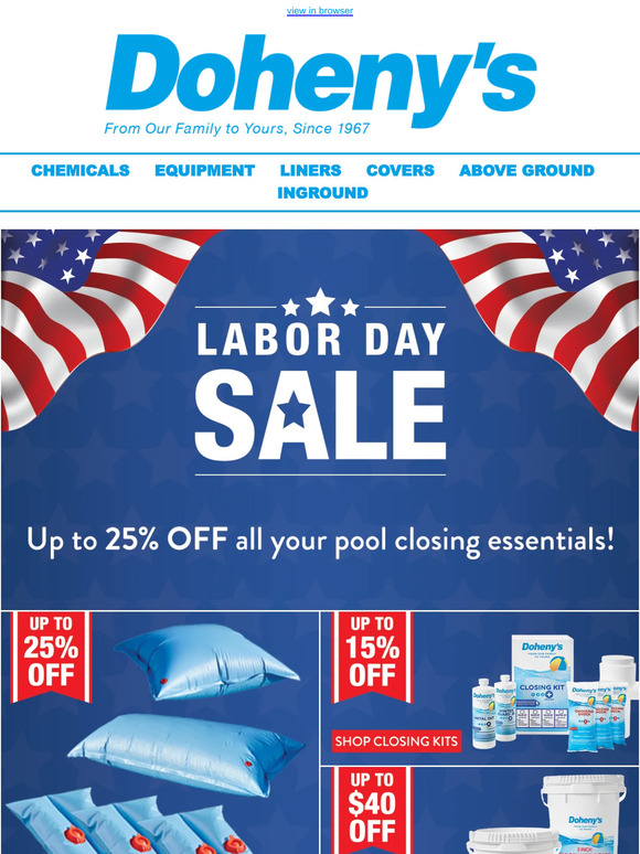 Labor Day Deals: Up to 25% OFF Pool Closing Essentials
