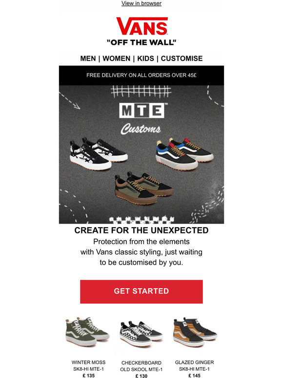 Create your Vans for the unexpected