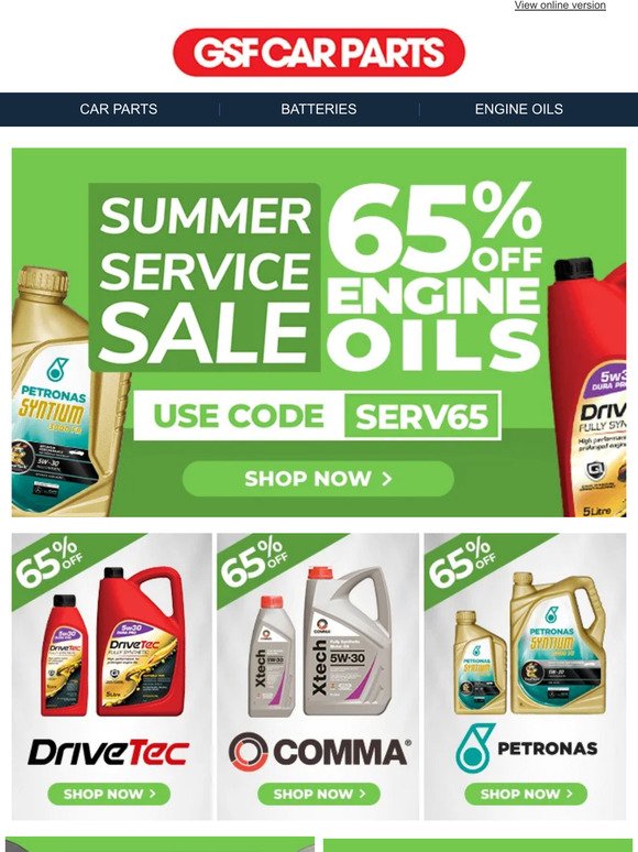 Save 65% Off Your Oil Change This Summer!