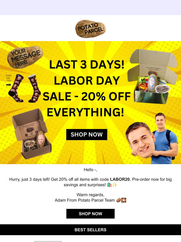 Last 3 Days! Labor Day Sale - 20% Off Everything! 🎉
